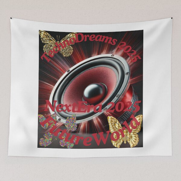 Item preview, Techno Dreams 2025 – Futuristic EDM Speaker & Butterfly Design designed and sold by Azazel77.