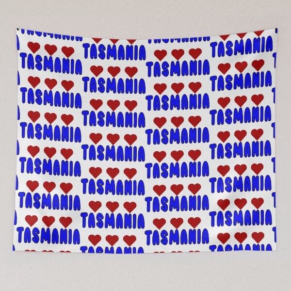 Item preview, Tasmania, The City I Love, Red Love Hearts designed and sold by AASparksDesigns.