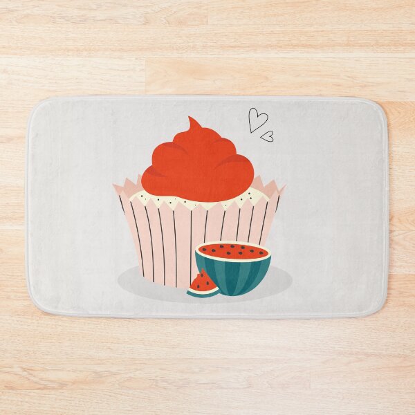 Item preview, Flat Design Illustration with Watermelon Cupcake designed and sold by AlginaPugachova.