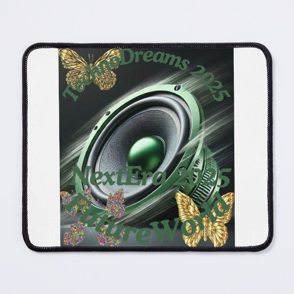 Item preview, Techno Dreams 2025 – Futuristic EDM Speaker & Butterfly Design designed and sold by Azazel77.