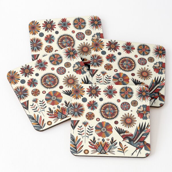 Item preview, Floral splendor with geometric bird designed and sold by Sigtrix.