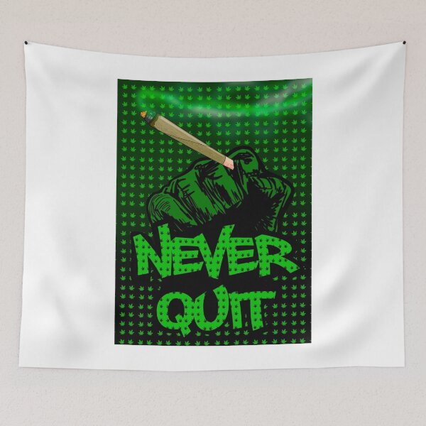 Item preview, Never Quit – Cannabis Inspired Fist & Spliff Design designed and sold by GrizzlyCollective.