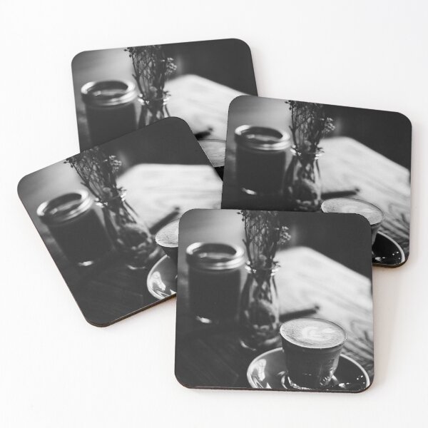 Item preview, Black and White Coffee Art with Floral Touch designed and sold by Drawings Project.
