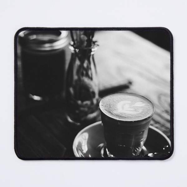 Item preview, Black and White Coffee Art with Floral Touch designed and sold by Drawings Project.