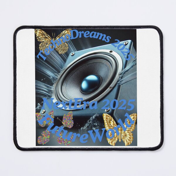 Item preview, Techno Dreams 2025 – Futuristic EDM Speaker & Butterfly Design designed and sold by Azazel77.