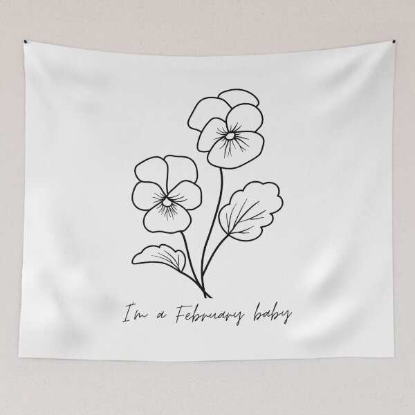 Item preview, February Baby Birth Flower Art Print | Delicate Violet Botanical Illustration | Winter Born Gift | February Birth Month Celebration | Amethyst Month Bloom designed and sold by ozdilh.