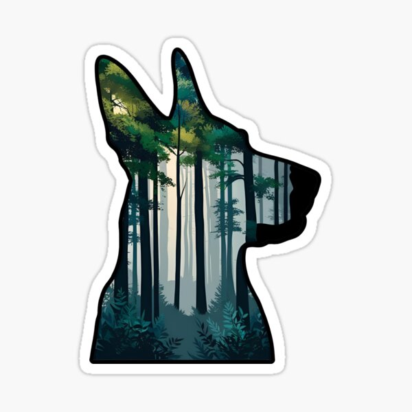 Item preview, Forest Silhouette of a German Shepherd designed and sold by GoodyPaws.