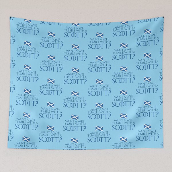 Item preview, Want a wee tumble with a scott? (with Scotland flag) designed and sold by jazzydevil.