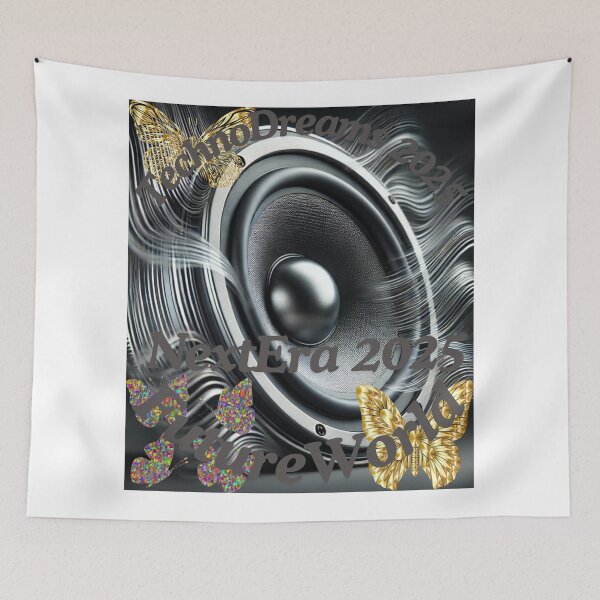 Item preview, Techno Dreams 2025 – Futuristic EDM Speaker & Butterfly Design designed and sold by Azazel77.