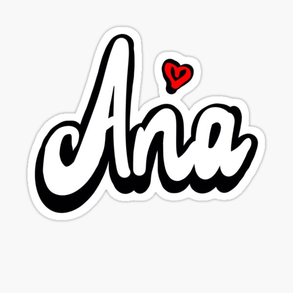 Item preview, Ana popular girls first name in white 2. Personalized personalised customised name Ana designed and sold by Artonmytee.