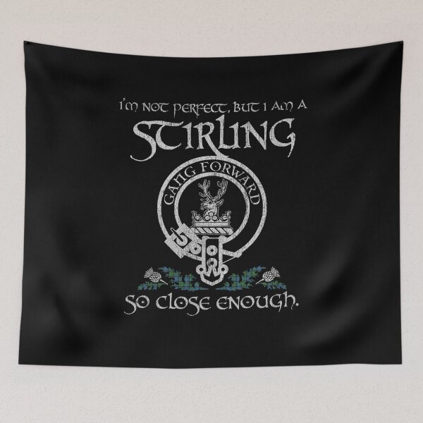 Item preview, Stirling clan Scottish surname crest badge motto tartan sporran kilt men women designed and sold by Clan1093.