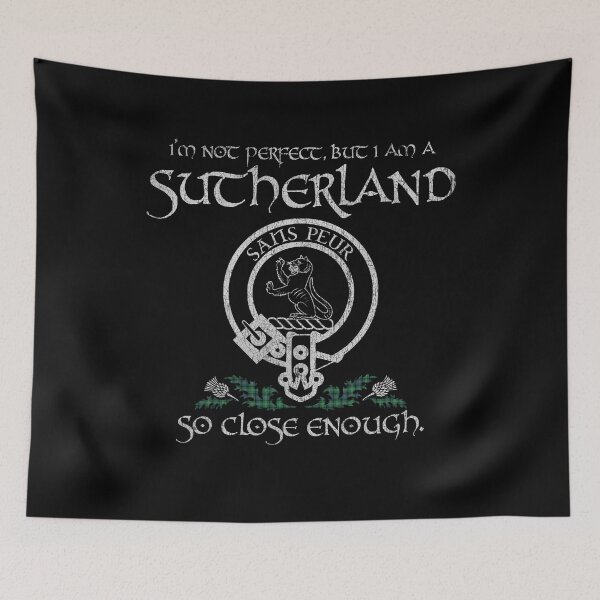 Item preview, Sutherland clan Scottish surname crest badge motto tartan sporran kilt men women designed and sold by Clan1093.