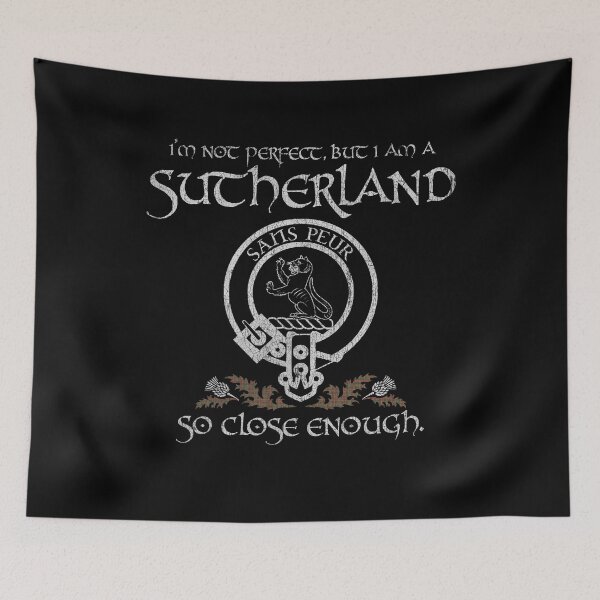 Item preview, Sutherland of Duffus clan Scottish surname crest badge motto tartan sporran kilt men women designed and sold by Clan1093.