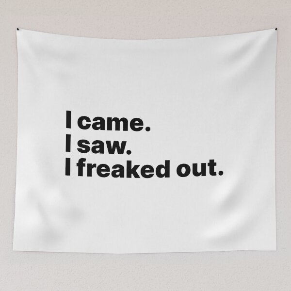 Item preview, I came. I saw. I freaked out | Black text designed and sold by ThingsOnTees.