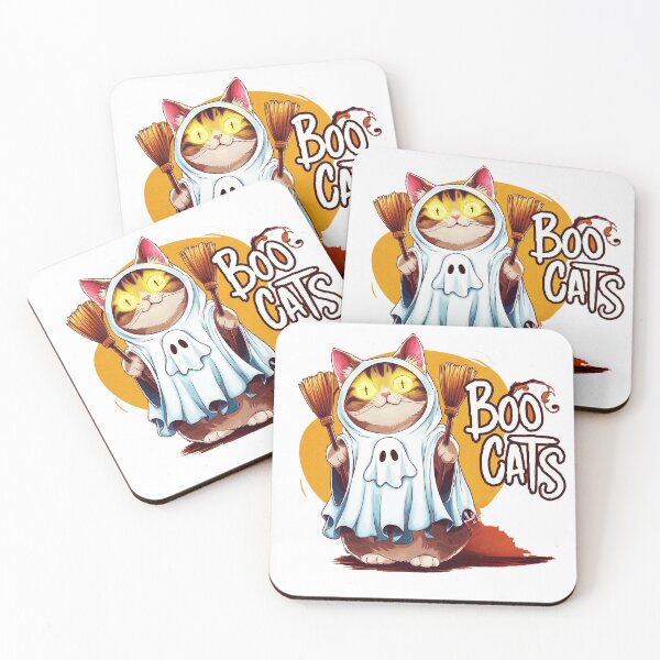 Item preview, "Boo Cats T-Shirt - Spooky Halloween Kitty Design" designed and sold by SamaArtShop.