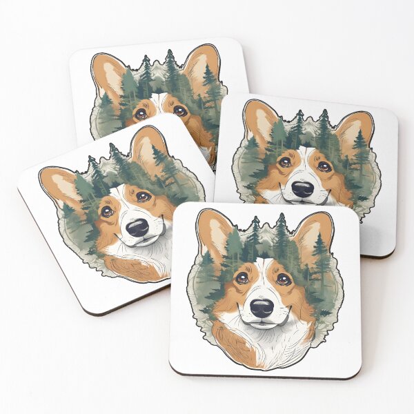 Item preview, Forest Silhouette of a Welsh Corgi Pembroke designed and sold by GoodyPaws.