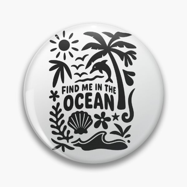 Item preview, Find Me in the Ocean – Minimalist Beach Design designed and sold by StudioNovaArt.