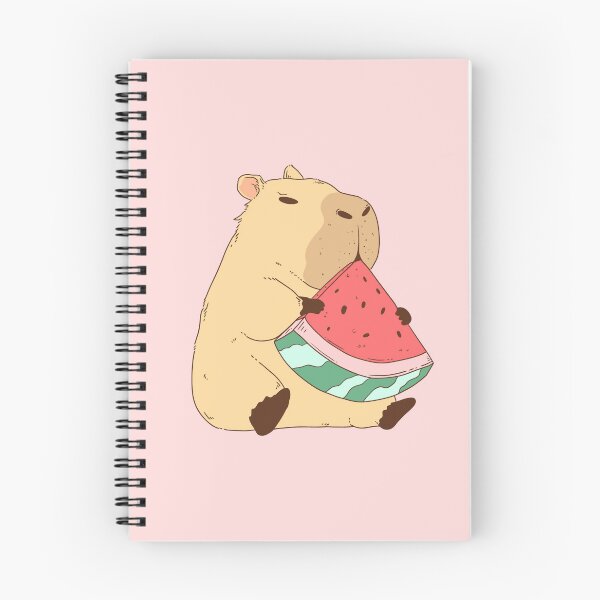 Item preview, Chill Capybara Eating Watermelon designed and sold by Jess.a.creates.