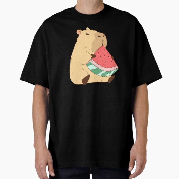 Item preview, Chill Capybara Eating Watermelon designed and sold by Jess.a.creates.