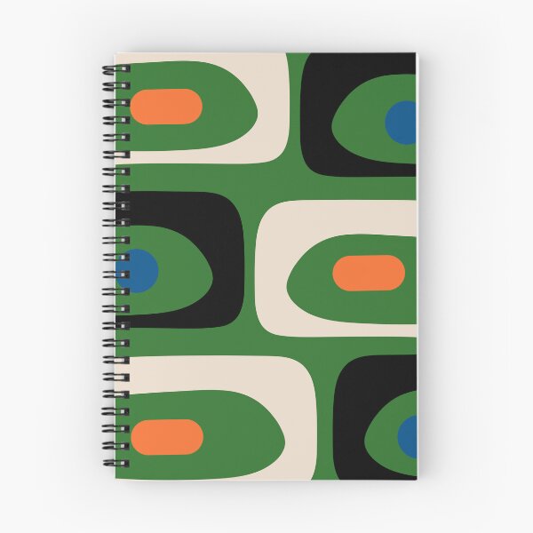 Item preview, Mid Century Modern Minimalist Retro Abstract Piquet Pattern in Vintage Green Black Orange designed and sold by kierkegaard.