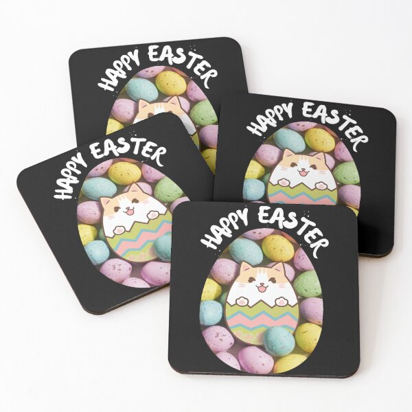 Item preview, Kawaii Chibi Cat Easter Egg – Cute Funny Easter Design - Happy Easter designed and sold by Darrwea.