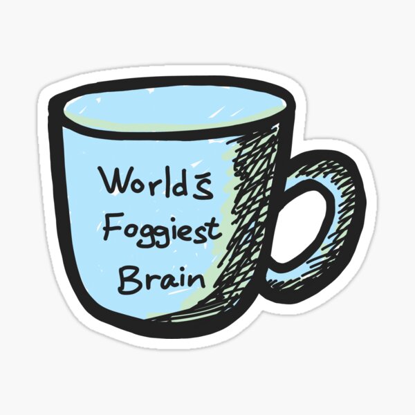 Item preview, IIH PTC awareness sticker - IIH Warriors - humoristic awareness for IIH World's Foggiest Brain Pin designed and sold by RealLifeMerchies.