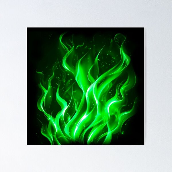 Item preview, Fire green art magic designed and sold by BeebooDesign.
