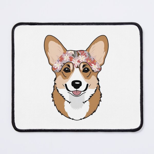 Item preview, Floral Silhouette of a Welsh Corgi Pembroke designed and sold by GoodyPaws.