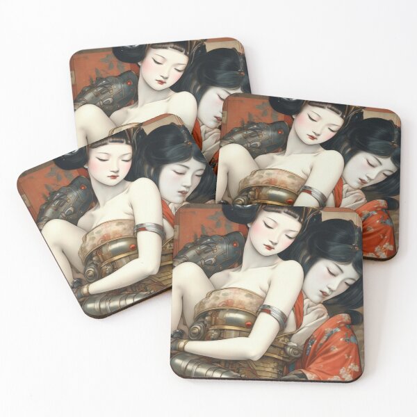 Item preview, Robot Shunga Hybrid Imitation Japanese Erotic Surrealism | #192 designed and sold by NickWhittleArt.