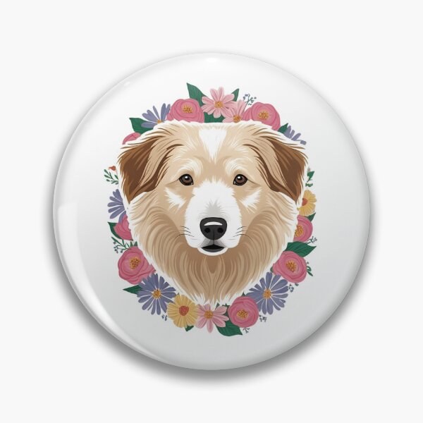 Item preview, Floral Silhouette of a Pyrenean Shepherd designed and sold by GoodyPaws.