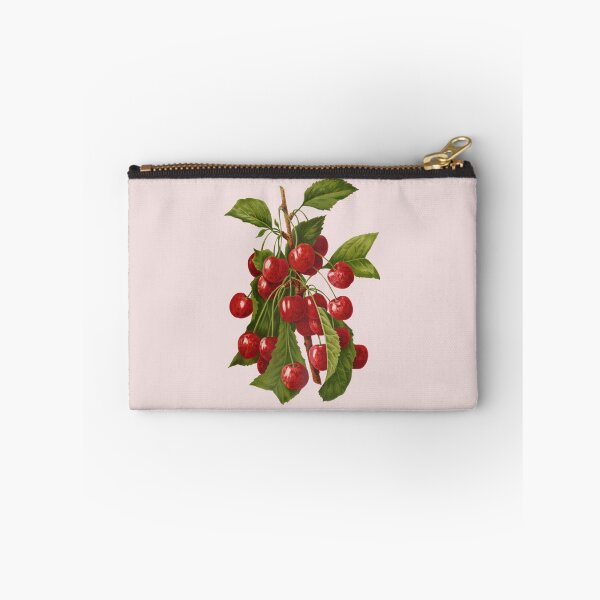 Item preview, Red Cherries With Green Leaves Artwork designed and sold by IrisAndIvy.
