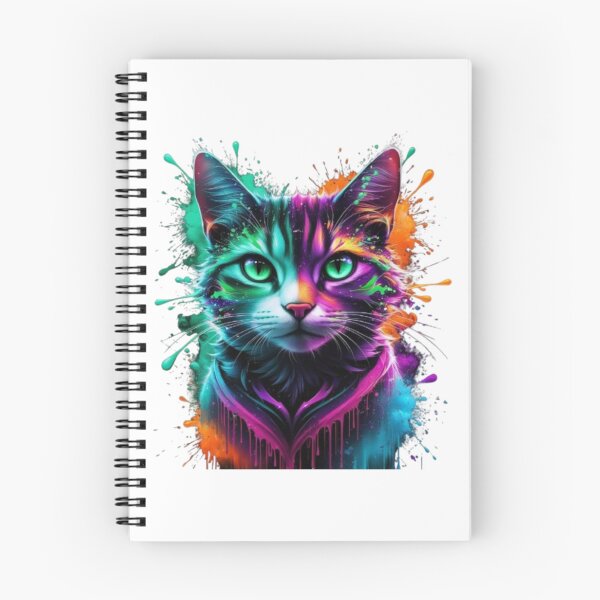 Item preview, Neon Cosmic Cat – A Psychedelic Fusion of Color and Imagination designed and sold by artistmagicshop.