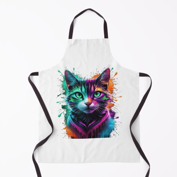 Item preview, Neon Cosmic Cat – A Psychedelic Fusion of Color and Imagination designed and sold by artistmagicshop.