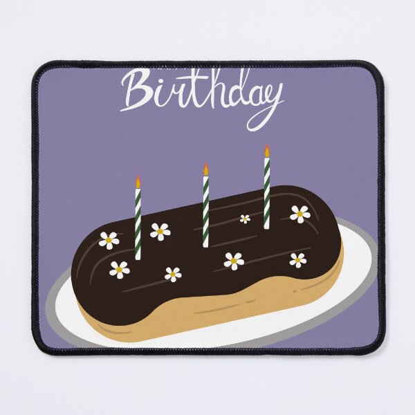 Item preview, Flat Design Happy Birthday Illustration with Daisy Eclair,Candles designed and sold by AlginaPugachova.