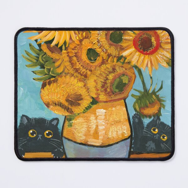 Item preview, Cats Playing With Sunflowers designed and sold by KilkennyCat Art.