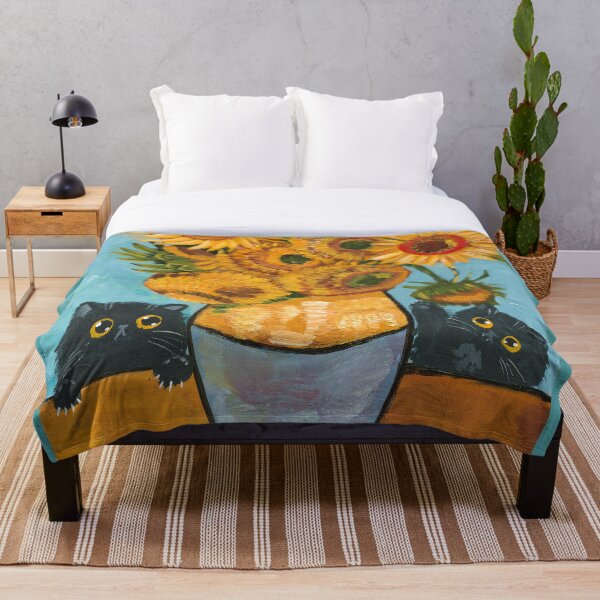 Item preview, Cats Playing With Sunflowers designed and sold by KilkennyCat Art.