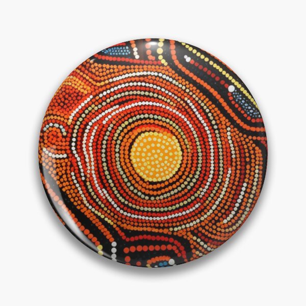 Item preview, Aboriginal Inspired Dot Art - Lava River designed and sold by GrinGalore.