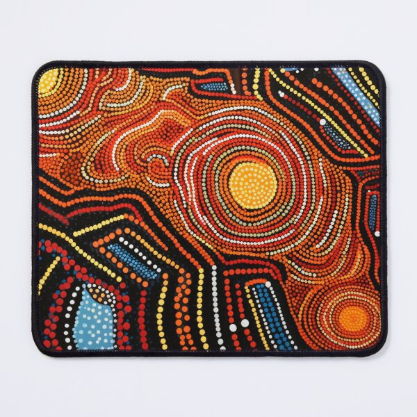 Item preview, Aboriginal Inspired Dot Art - Lava River designed and sold by GrinGalore.