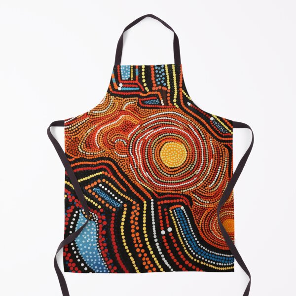 Item preview, Aboriginal Inspired Dot Art - Lava River designed and sold by GrinGalore.