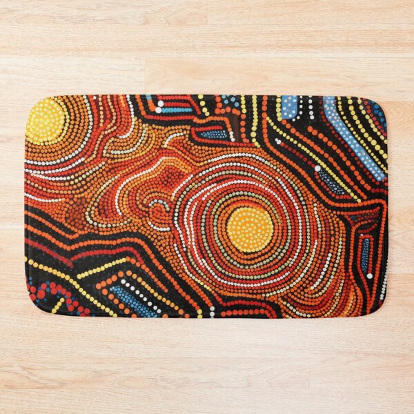 Item preview, Aboriginal Inspired Dot Art - Lava River designed and sold by GrinGalore.