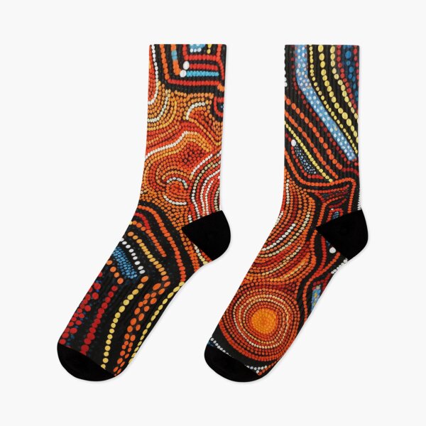 Item preview, Aboriginal Inspired Dot Art - Lava River designed and sold by GrinGalore.
