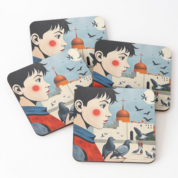 Item preview, garçon avec des pigeons  designed and sold by Terry Collett.