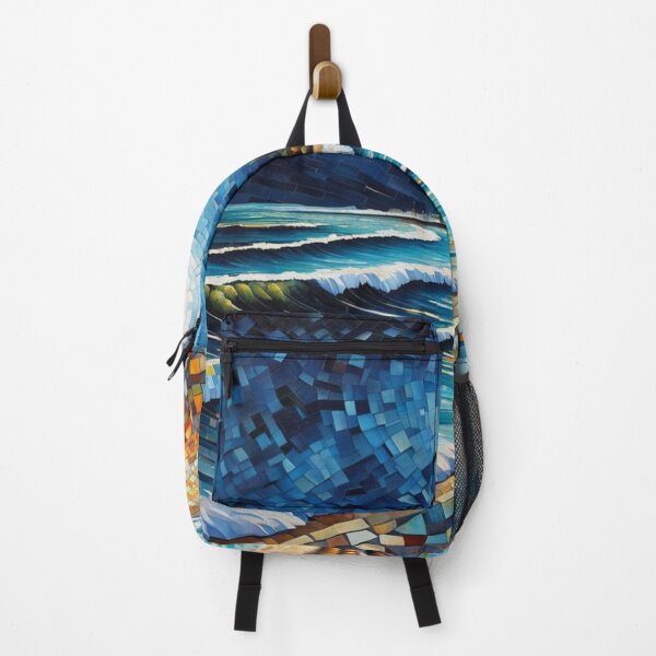 Item preview, Abstract mosaic beach art in the moonlight designed and sold by JackFreestone.