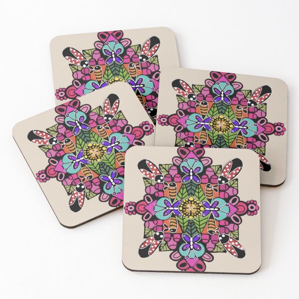Item preview, Bugs, butterflies and ladybugs in the rainbow garden. designed and sold by bekki smith.