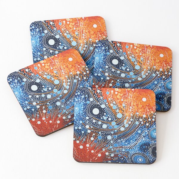 Item preview, Aboriginal Inspired Dot Art - Riot Of Streams designed and sold by GrinGalore.