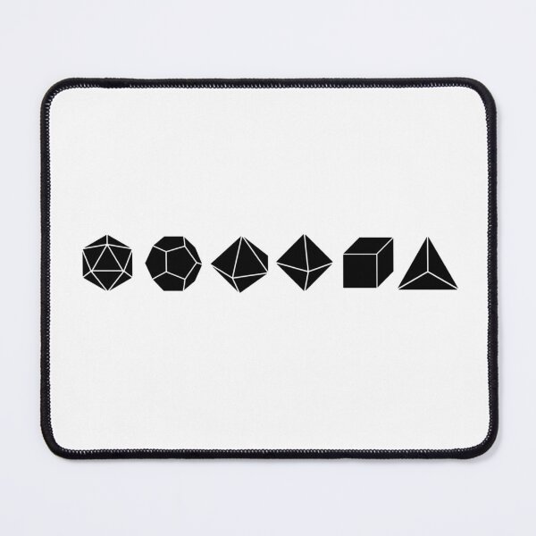Item preview, Dungeons and Dragons dice set horizontal in Black designed and sold by QB-Designs.