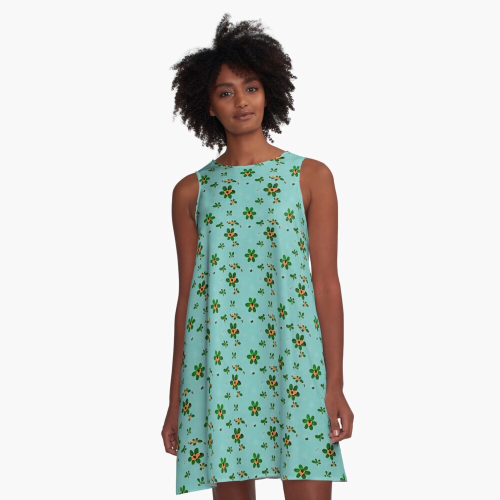 greenish blue dress