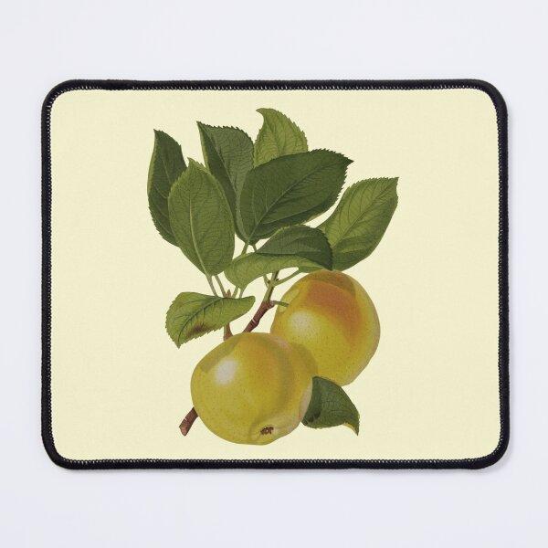 Item preview, Antique Bright Rustic Green Yellow Apples designed and sold by IrisAndIvy.