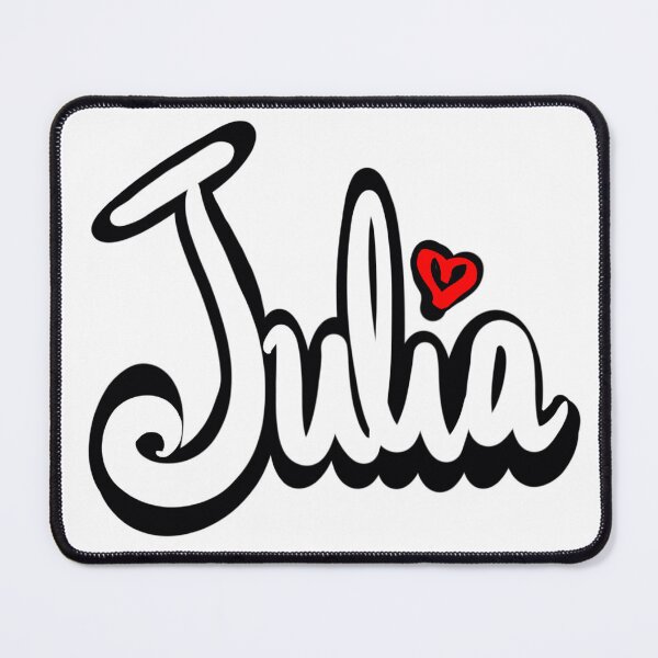 Item preview, Julia name in white Top 10 best personalized gifts for girls and women named Julia designed and sold by Artonmytee.