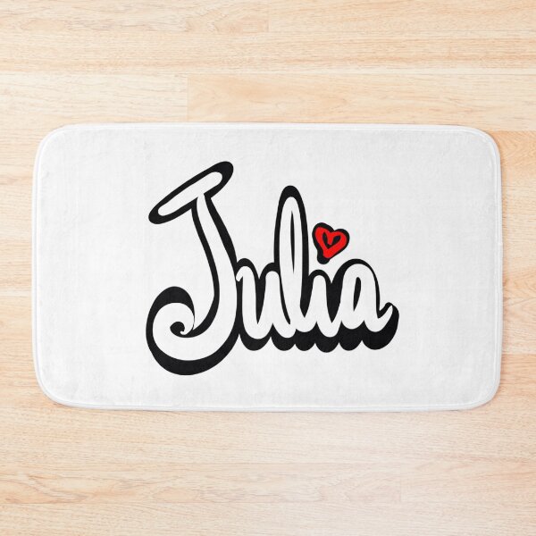 Item preview, Julia name in white Top 10 best personalized gifts for girls and women named Julia designed and sold by Artonmytee.